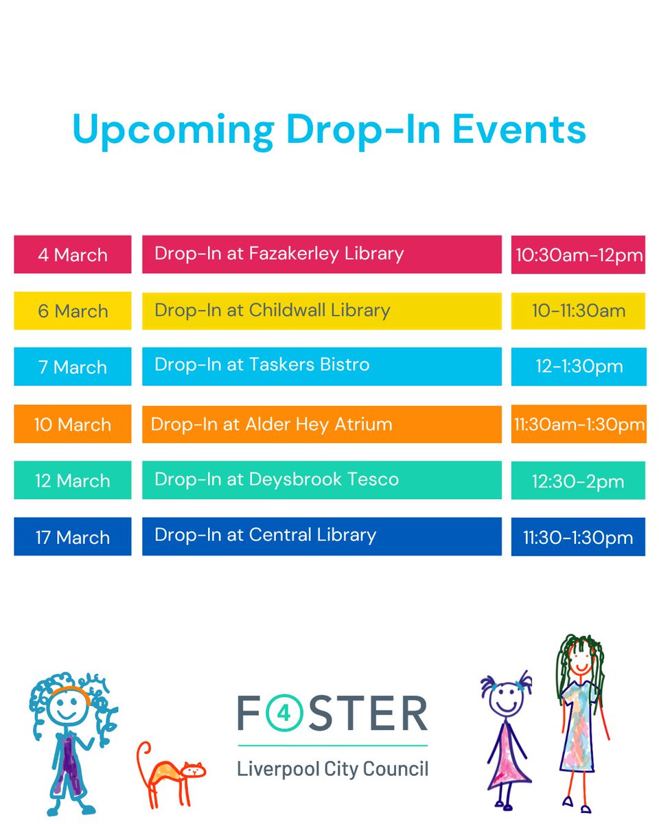 Liverpool City Council Fostering Service (@lpoolfostering) on Twitter photo 💭Been thinking of fostering and ready find out more?
Come along to one of our drop-in events this month & have a chat with our friendly team - Phil, Julie or Becks! Hear first-hand how fostering changes lives and how you could make a difference too.🧡
🔗bit.ly/43jCMZR 💭Been thinking of fostering and ready find out more?
Come along to one of our drop-in events this month & have a chat with our friendly team - Phil, Julie or Becks! Hear first-hand how fostering changes lives and how you could make a difference too.🧡
🔗bit.ly/43jCMZR