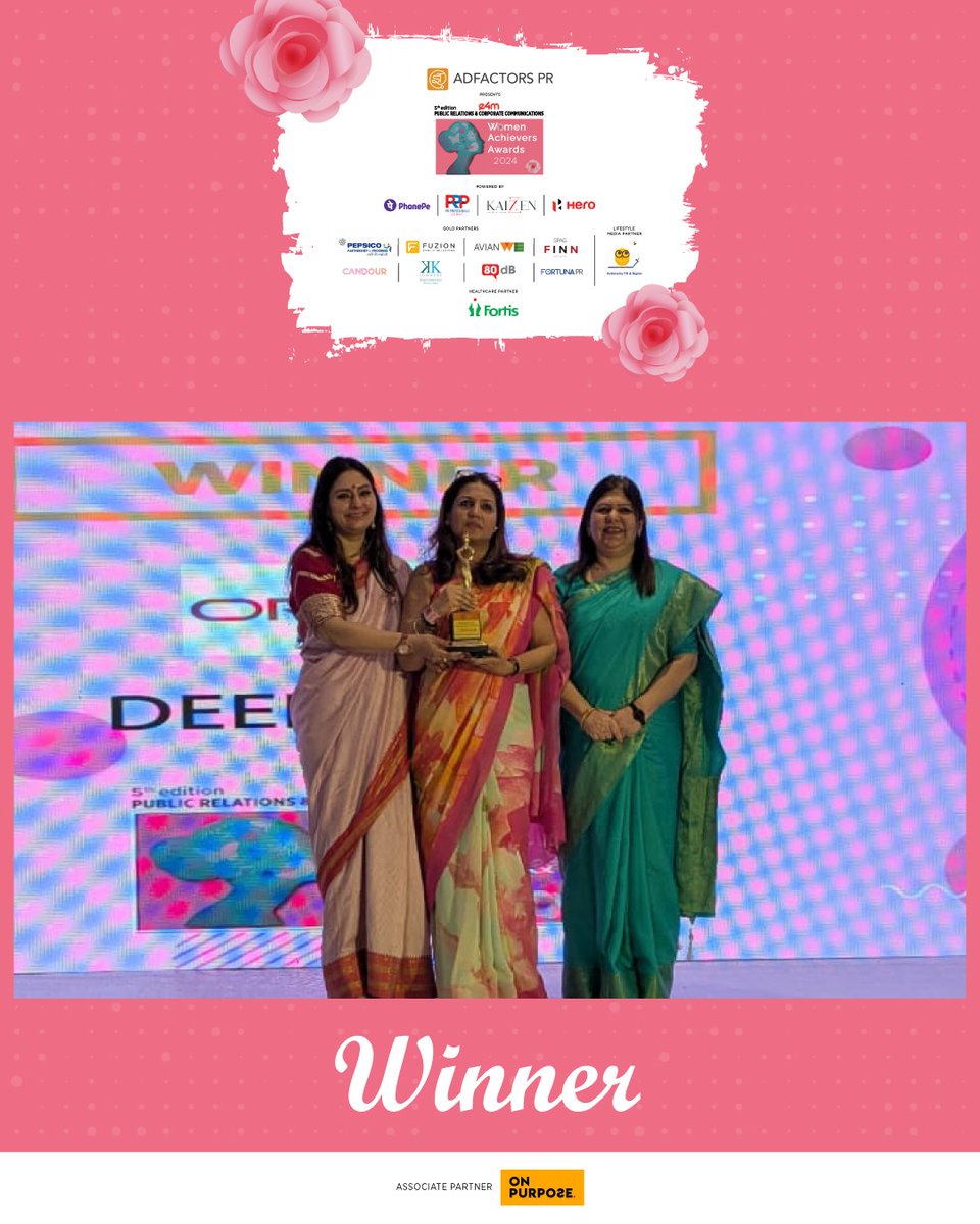 Honoring the trailblazing women shaping the industry with their relentless pursuit of excellence. 💪🏆

Many congratulations to <a href="/DeebbaAli/">Deebba Ali</a> ,<a href="/Oracle/">Oracle</a> on winning the award! 

Category: Communicator of the year (Corp Comm professional) 

#e4mprwomenachievers #e4mevents #PRandCorpComm