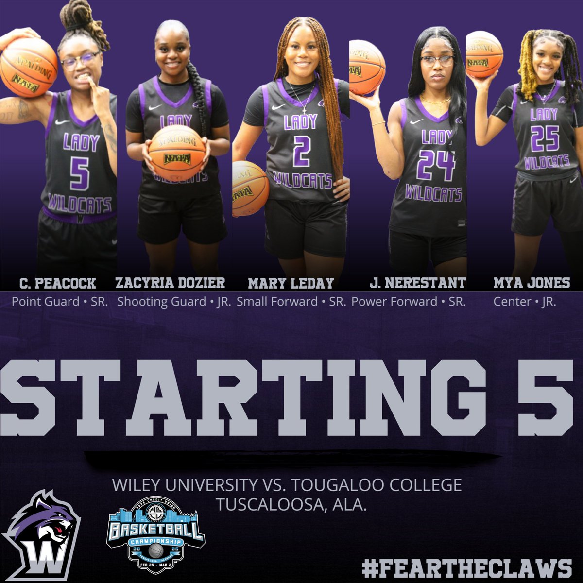 WileyAthletics's tweet image. We&apos;re sticking with our Same 5 in the quarterfinals. #FeartheClaws #WhereWinnersThrive #BeIrreplaceable #ProgressoverPerfection #GoForthInspired