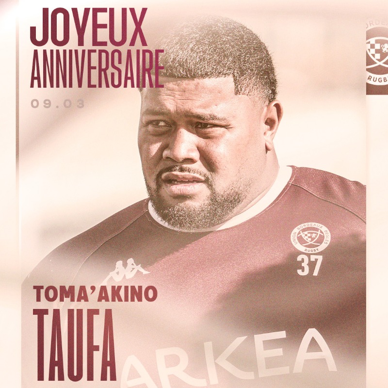 👀 Toma'akino Taufa
3️⃣0️⃣ ans
🎂 un joyeux anniversaire à notre pilier !

#iloveubb