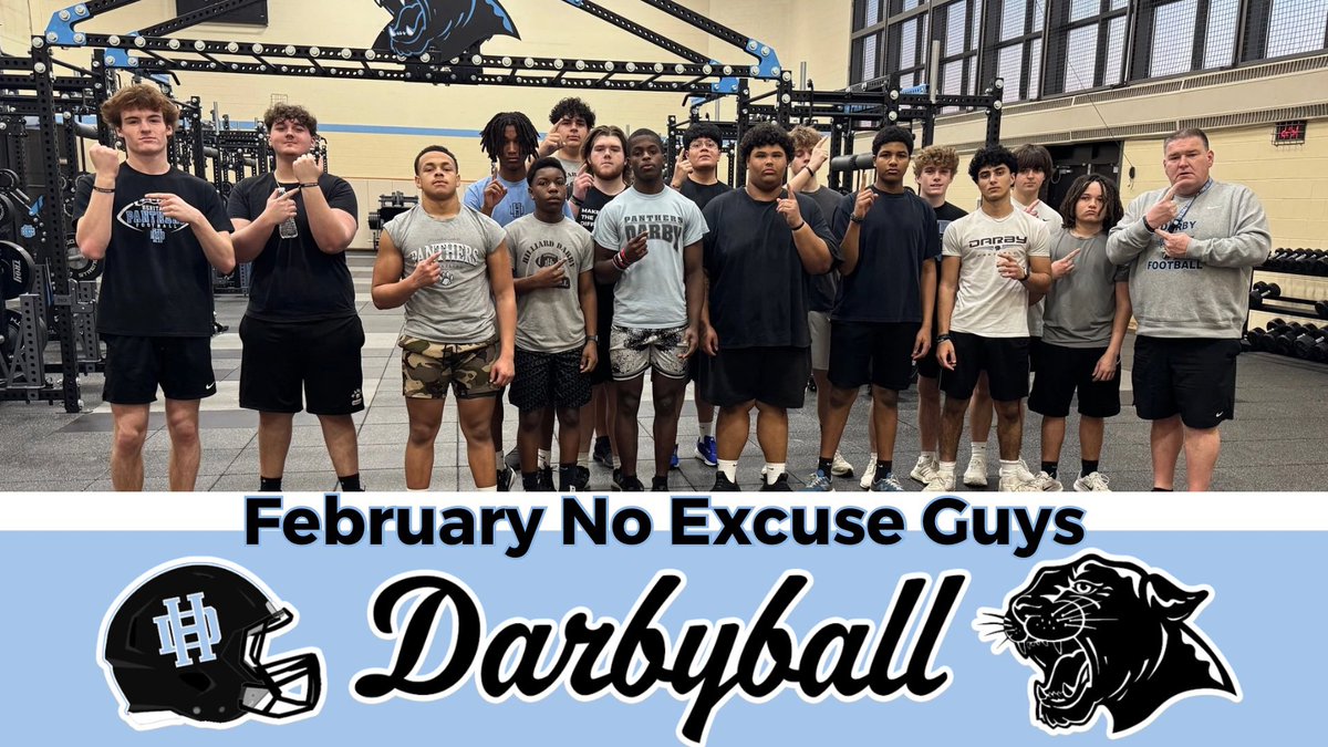 February No Excuse Guys!  Awesome job! #ToughnessCharacterTogether #DarbyBall