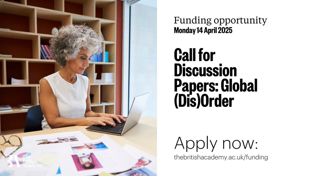 The British Academy and the Carnegie Endowment for International Peace recently launched a new international policy programme on Global (Dis)Order, seeking to commission up to 40 discussion papers. Submit a proposal: thebritishacademy.ac.uk/international/…