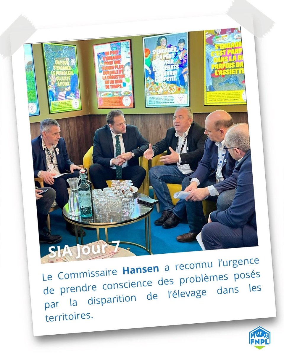 En réunion avec les représentants de l'élevage français, Le Commissaire Hansen a reconnu l’urgence de prendre conscience des problèmes posés par la disparition de l’élevage dans les territoires.