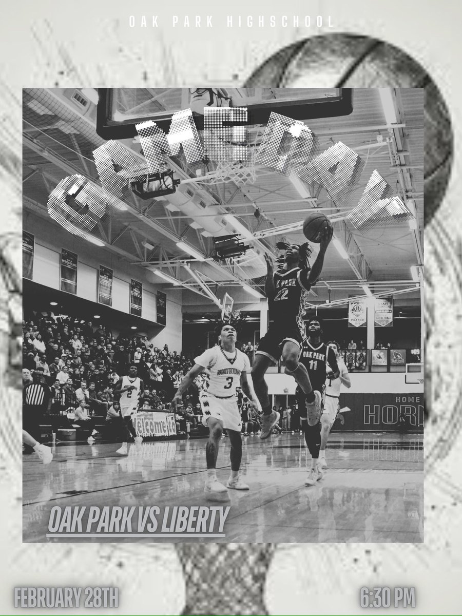 🏀 GAMEDAY 🏀 
Liberty vs Oak Park High School
Tonight at 6:30 PM
@ Liberty High School
GO Northmen Basketball!