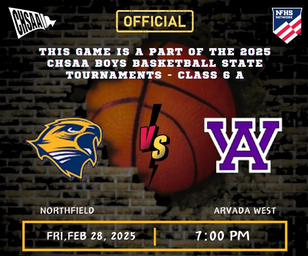 GAMEDAY 🚐🏀 
🆚 Arvada West HS- CHSAA 6A State Playoffs
🗓️ February 28, 2025
🕦 7pm
📍Arvada West HS

#Nighthawks | #Family