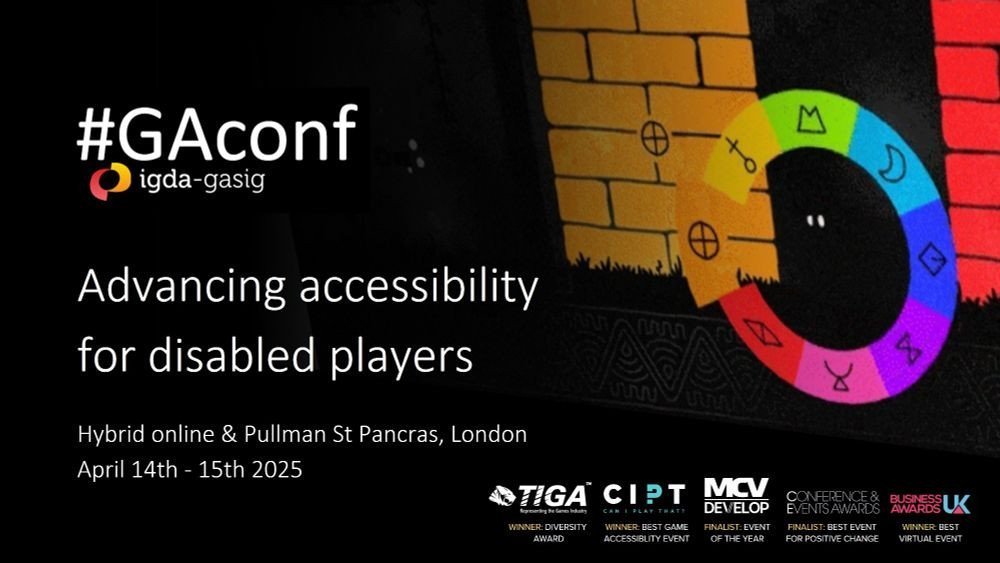Speaker announcement! 📢 

<a href="/MagnemiteBoy/">Cameron “Oak” Akitt</a> of @playstation is speaking for us for the first time, with a look at the spectrum of design considerations for Deaf gamers.

April 14th - 15th, registration &amp; line-up at gaconf.com 
#gamedev #indiedev