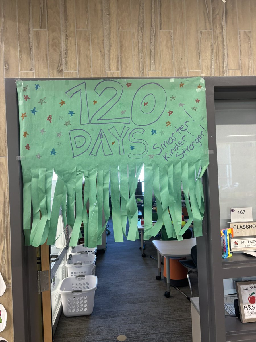 Our first graders are 120 days kinder! #SVVSDKindness #stvrainstorm