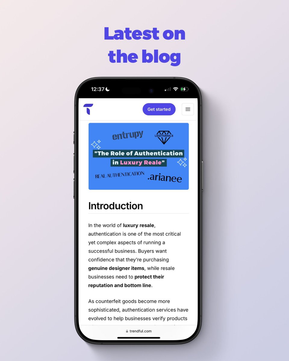 TrendfulInc's tweet image. 🔍 New Blog: The Role of Authentication in Luxury Resale 🔍

How has authentication evolved? We explore AI vs. expert verification, how Trendful’s software helps, &amp;amp; compare Entrupy vs. Real Authentication.

#Entrupy #Authentication #ResaleTech #Trendful