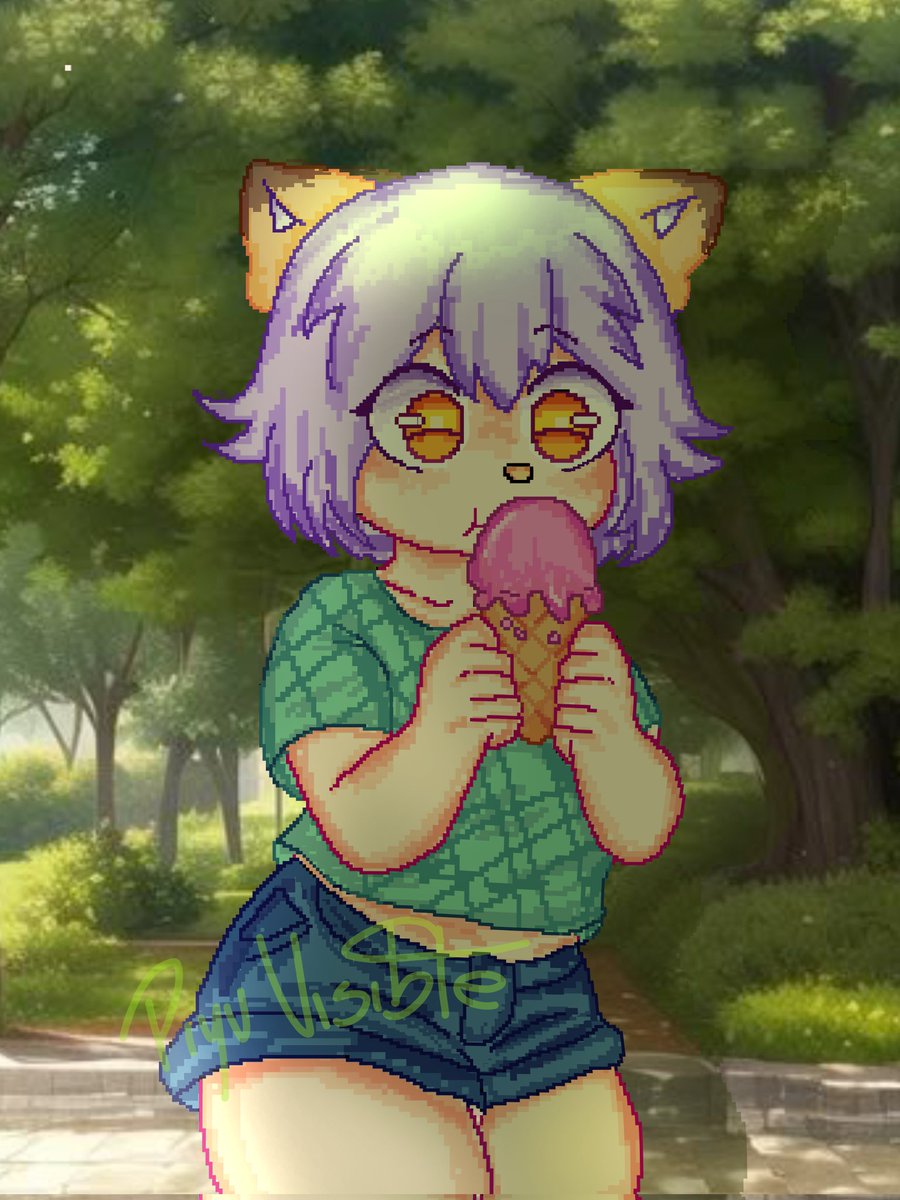 PiyuVisible's tweet photo. An ice cream? 💜 #art #pixel #cartoon https://t.co/sMZcZVaoZG