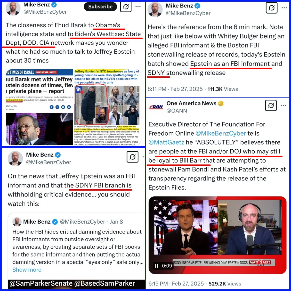 BasedSamParker's tweet photo. ๐บ๐ธ๐ฎ๐ฑ MIKE BENZ EXPOSED: In the last 24 hours, Benz has deflected blame for Epstein onto SDNY, Obama, Biden, the State Dept., the CIA, the DOD, the FBI & even former Attorney General Bill Barr!
IOW, everyone/anyone that isn't israel or Mossad. This tells you everything you need to know about Mike Benz.
In the late 20-teens, Benz posed as an internet anon to infiltrate White Nationalist circles to deflect anger & blame away from jws & israel. Looks like he's still up to his old tricks. Details below. ๐งต๐