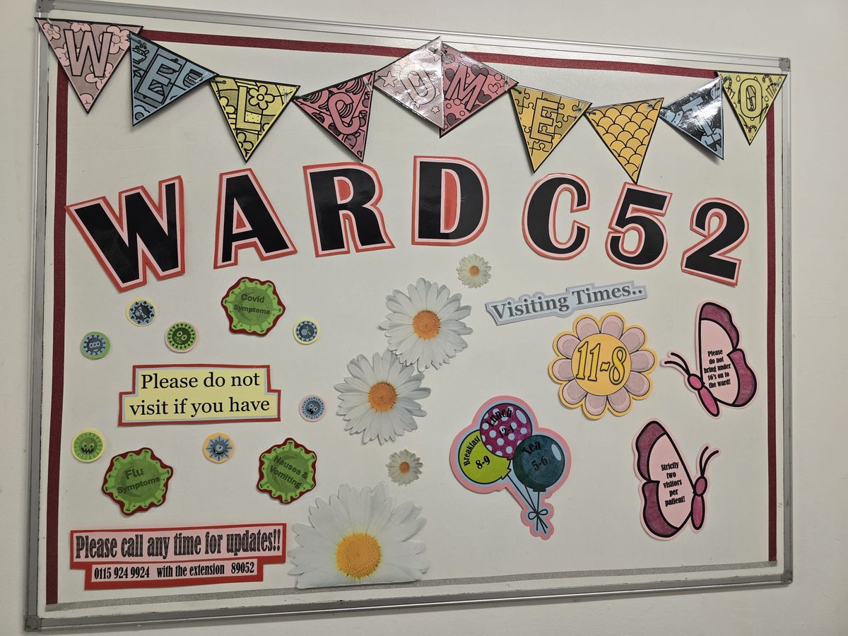 Ward C52 QMC (@c52_qmc) on Twitter photo Holly has been busy re-doing our ward board, everyone is most welcome on C52 😀<a href="/nottmhospitals/">Nottingham University Hospitals</a> <a href="/SWBNUH/">Staff Wellbeing NUH</a> <a href="/TracyPilcher1/">Tracy Pilcher</a> <a href="/VictoriaFensome/">Victoria Fensome</a> <a href="/nuhpatientgroup/">💙 NUH Patient Partnership Group (PPG) 💙</a> <a href="/SarahMack24/">Sarah Mack</a> Holly has been busy re-doing our ward board, everyone is most welcome on C52 😀<a href="/nottmhospitals/">Nottingham University Hospitals</a> <a href="/SWBNUH/">Staff Wellbeing NUH</a> <a href="/TracyPilcher1/">Tracy Pilcher</a> <a href="/VictoriaFensome/">Victoria Fensome</a> <a href="/nuhpatientgroup/">💙 NUH Patient Partnership Group (PPG) 💙</a> <a href="/SarahMack24/">Sarah Mack</a>