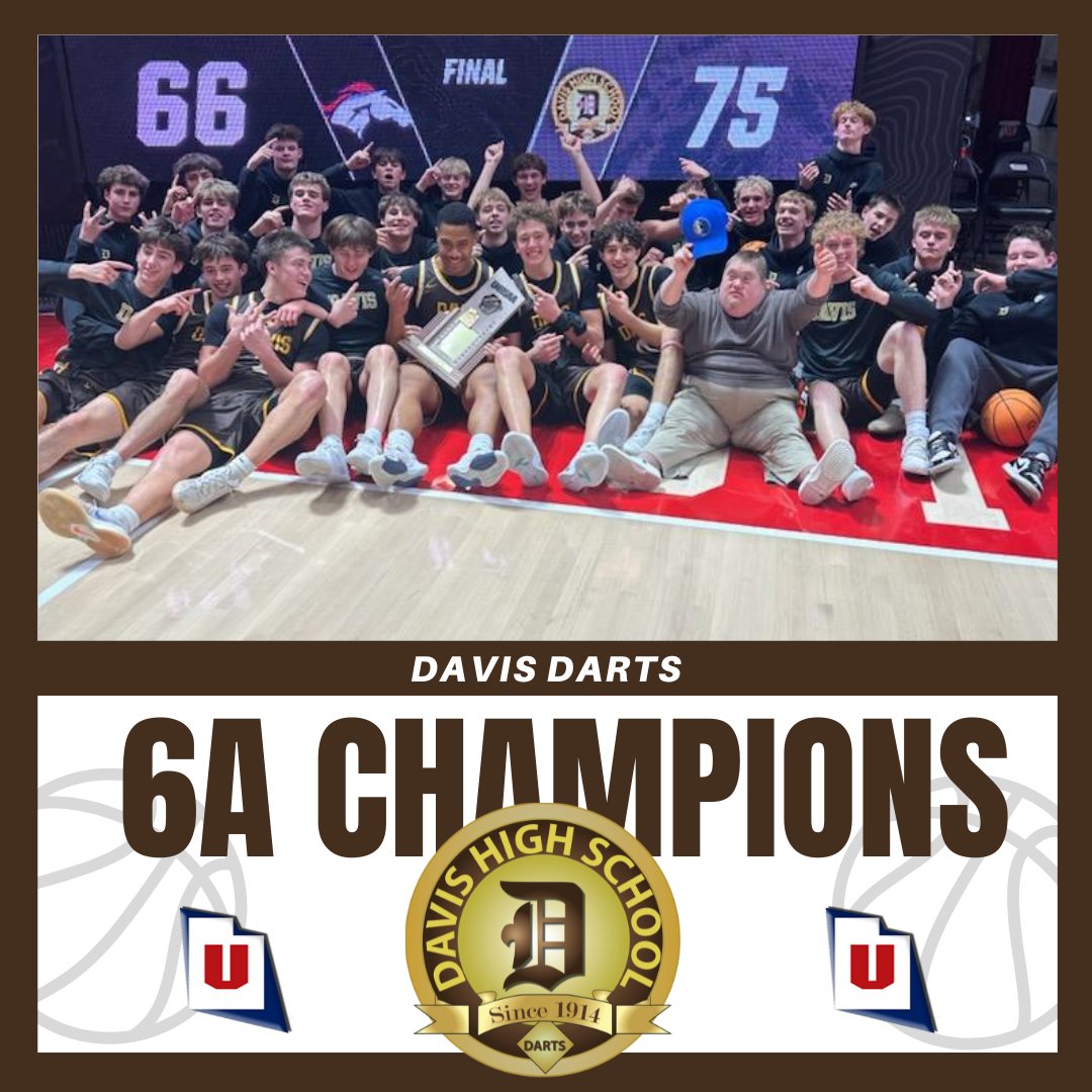 UHSAA (@uhsaainfo) on Twitter photo π Congratulations to Davis High School, your 6A Boys Basketball State Champions! From the first tip-off to the final buzzer, they showed heart, hustle, and determination. Well done, Darts! π π Congratulations to Davis High School, your 6A Boys Basketball State Champions! From the first tip-off to the final buzzer, they showed heart, hustle, and determination. Well done, Darts! π