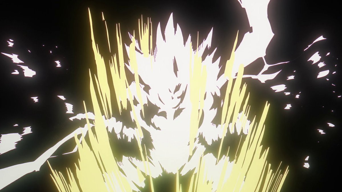 Super Saiyan 4 Goku impact frames