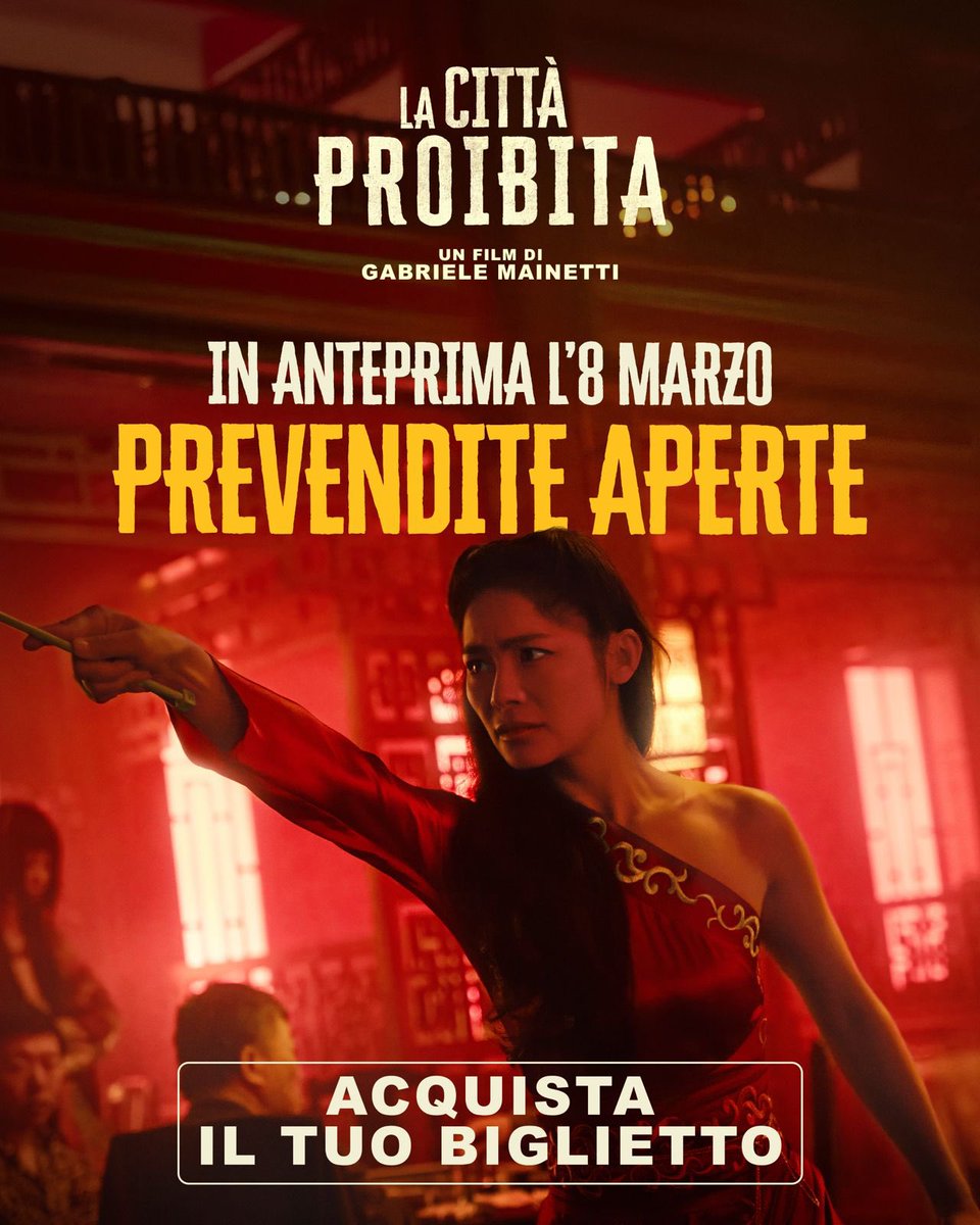 Se volete essere i primi…

PREVENDITE APERTE per l’anteprima dell’8 marzo. I biglietti qui la-citta-proibita.alcinema.it

#LaCittaProibita al cinema dal 13 marzo.