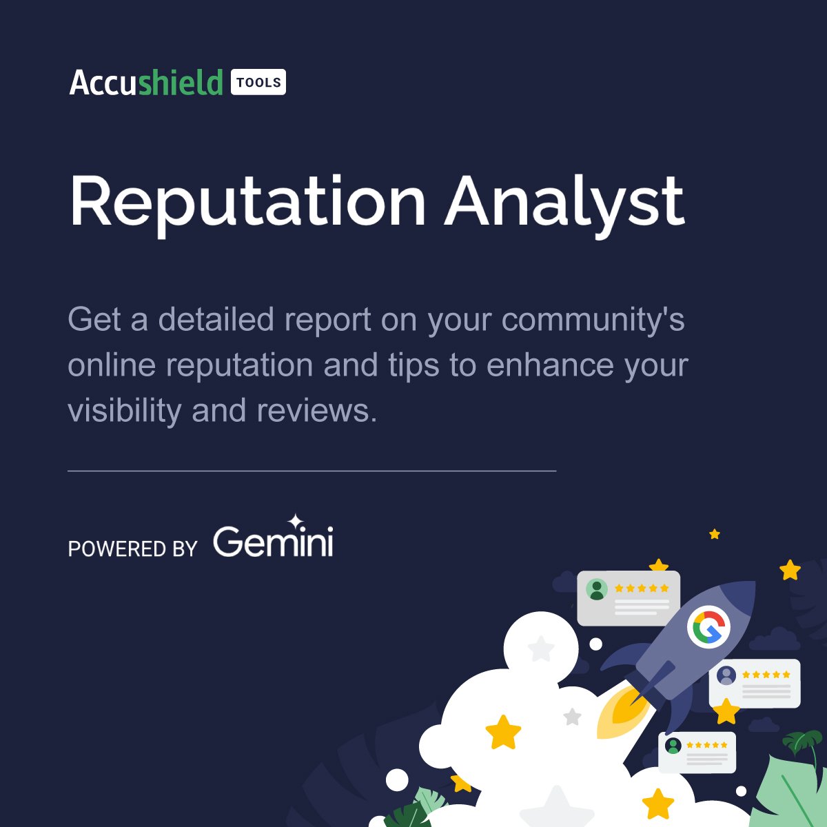 Accushield11's tweet image. See how your community ranks online with our free, #AI powered reputation tool! 🚀Get insights on your visibility, reviews, and competitive standing to enhance your brand’s trust and appeal. #FreeToolFriday

Try It Now! 👉 hubs.ly/Q038Nx_f0