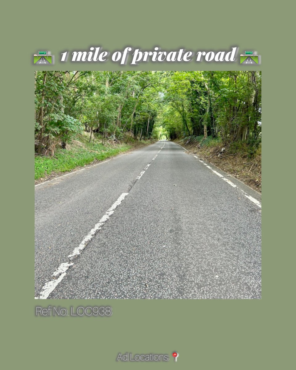 AdLocations's tweet image. 1 Mile of Private Road 🛣️ 
•
Interested in filming here? Head to our Website for more information ℹ️ 
•
#adlocations #filminglocations #privateroad #setlife #commercialsetting