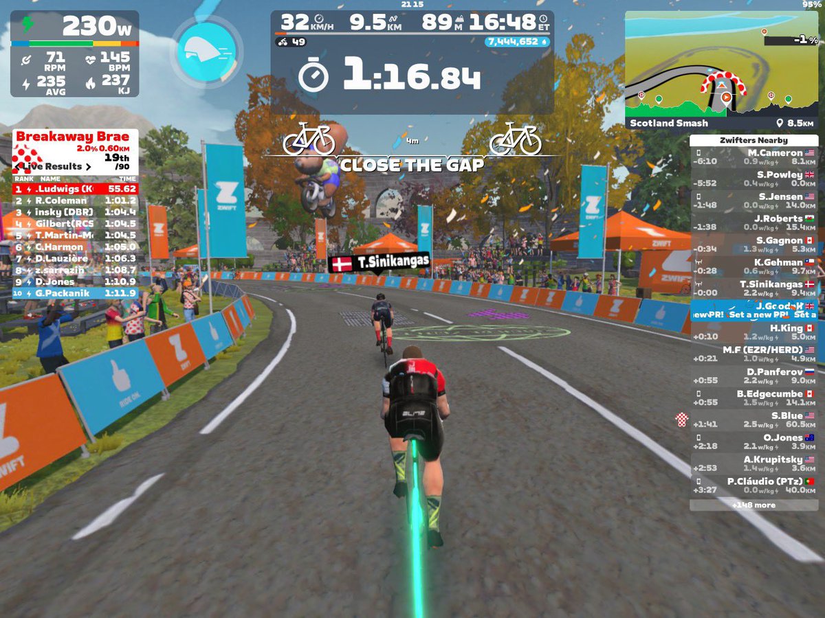 Still Feb 28 in this part of the world but my BikeErg thought it was already March 😂 Just trying out a new route on Zwift.