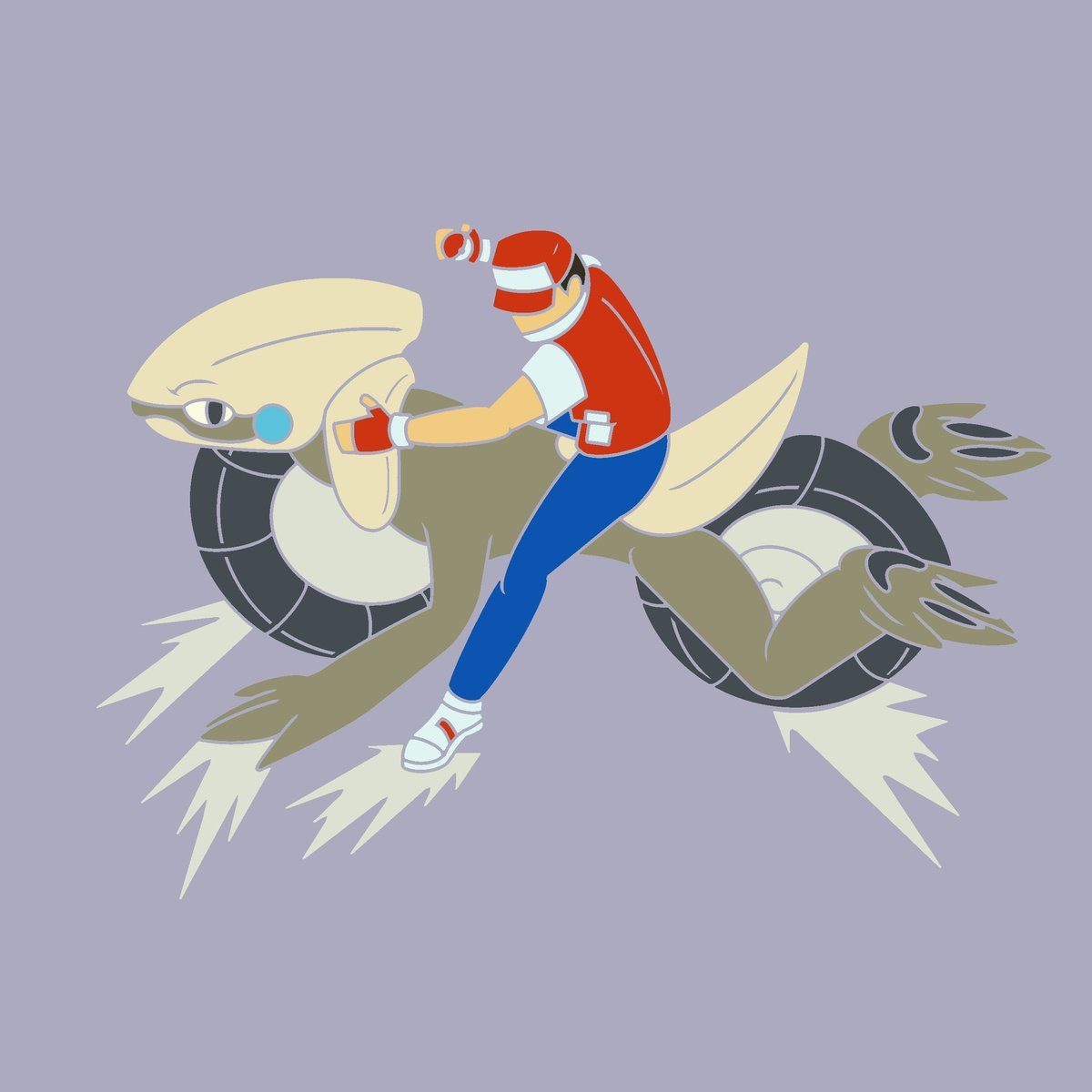 BadLucDaffyDuck's tweet image. Yesterday was full of tragedy, but I know I need to continue my art journey. Did a minimalistic Pokemon piece a while ago, but never shared it. #PokemonDay (A day late.)