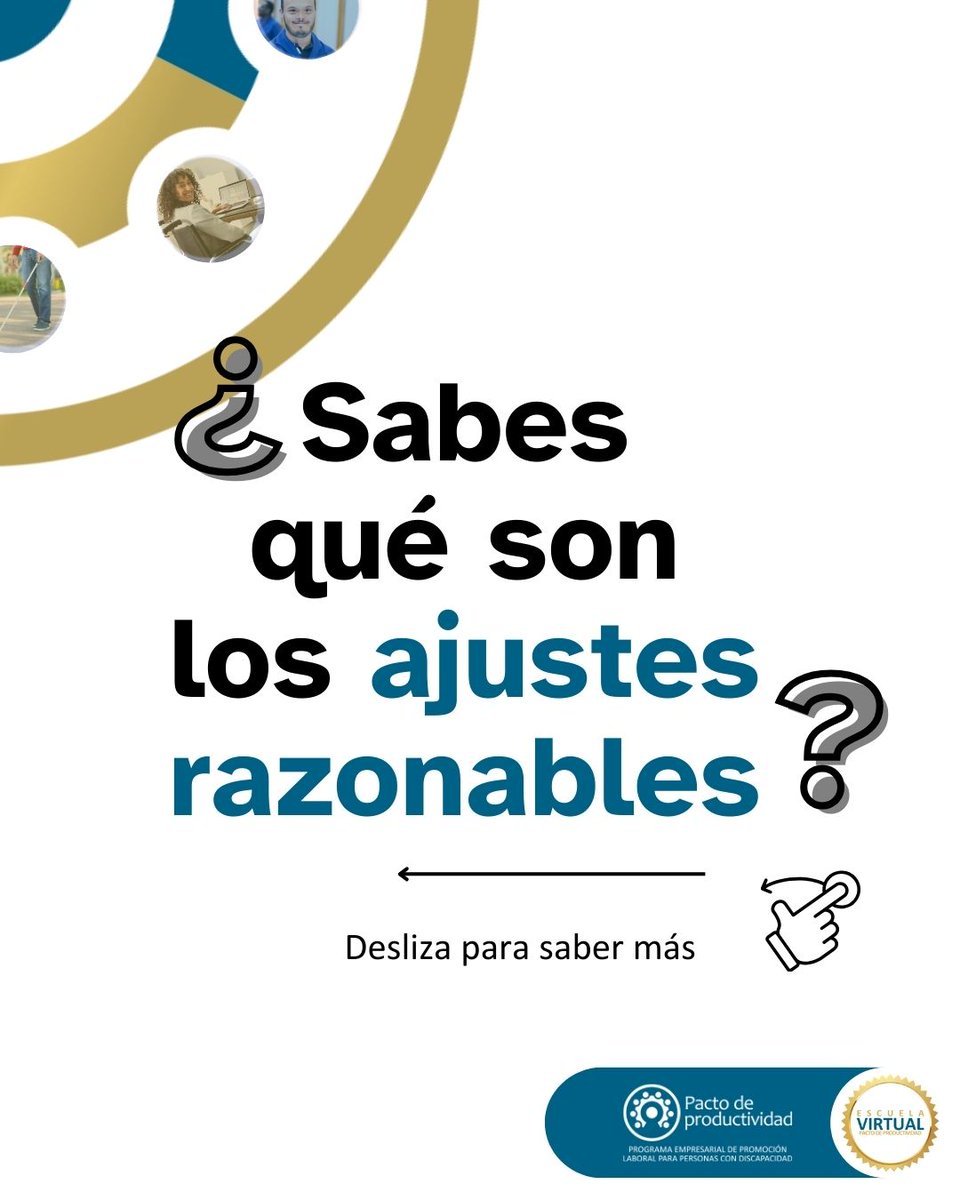 Curso Diseño de Ajustes Razonables.

📅 Inicio: 20 de marzo de 2025
⏳ Cierre de inscripciones: Viernes, 14 de marzo
💰 Inversión: $680,000 + IVA

¡No dejes que las barreras limiten el potencial de tu equipo!
🔗 Inscríbete ya:  pactodeproductividad.com/cursos-de-prof…
📩 Más info: 3507361992