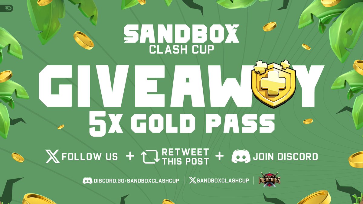 The Mighty Mercians (@mightymercians) on Twitter photo 🌟X5 GOLD PASS GIVEAWAY🌟
‼️HOW TO ENTER‼️
-
-
🗣️ LIKE, REPOST, AND FOLLOW 🗣️
-
<a href="/mightymercians/">The Mighty Mercians</a>
<a href="/SandboxClashCup/">Sandbox Clash Cup</a>
-
📍JOIN THEIR DISCORD SERVER📍
-
-
📥 COMMENT “MERICANS” WHEN FINISHED 📥
-
-
discord.gg/sandboxclashcup 🌟X5 GOLD PASS GIVEAWAY🌟
‼️HOW TO ENTER‼️
-
-
🗣️ LIKE, REPOST, AND FOLLOW 🗣️
-
<a href="/mightymercians/">The Mighty Mercians</a>
<a href="/SandboxClashCup/">Sandbox Clash Cup</a>
-
📍JOIN THEIR DISCORD SERVER📍
-
-
📥 COMMENT “MERICANS” WHEN FINISHED 📥
-
-
discord.gg/sandboxclashcup