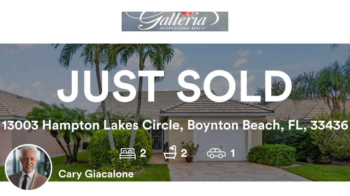 RealtorCaryG's tweet photo. 🛌 2 🛀 2 🚘 1
📍 13003 Hampton Lakes Circle, Boynton Beach, FL, 33436

My latest sale on RateMyAgent.

https://t.co/ufIEBaHknQ

...
#ratemyagent #realestate #Galleria_International_Realty_Fort_Lauderdale_Florida https://t.co/iuAmSQo8uL