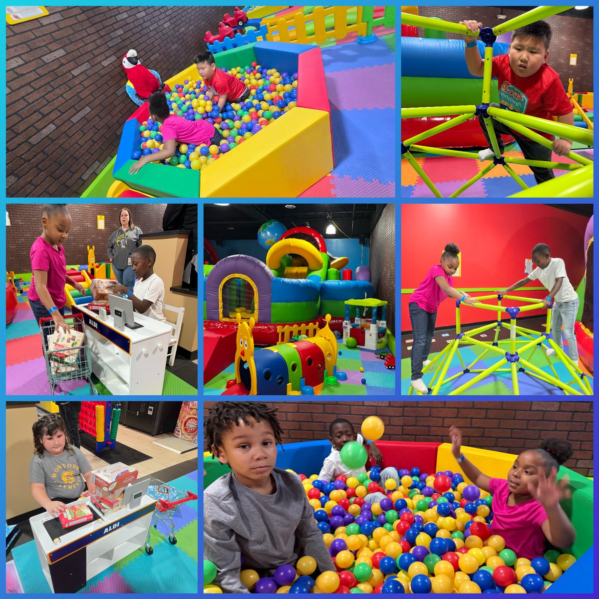 VBClassroomsMES's tweet image. We had a blast exploring at Play Paradise and making our own pizzas at Angelia&apos;s Italian Grille. #montourproud