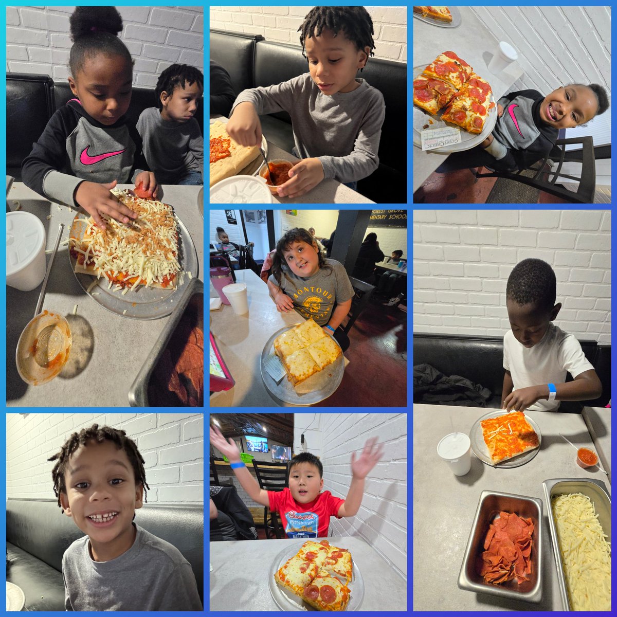 VBClassroomsMES's tweet image. We had a blast exploring at Play Paradise and making our own pizzas at Angelia&apos;s Italian Grille. #montourproud
