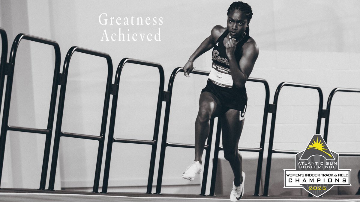 Your 2025 Atlantic Sun Women’s Indoor Track team champions!

#BearClawsUp