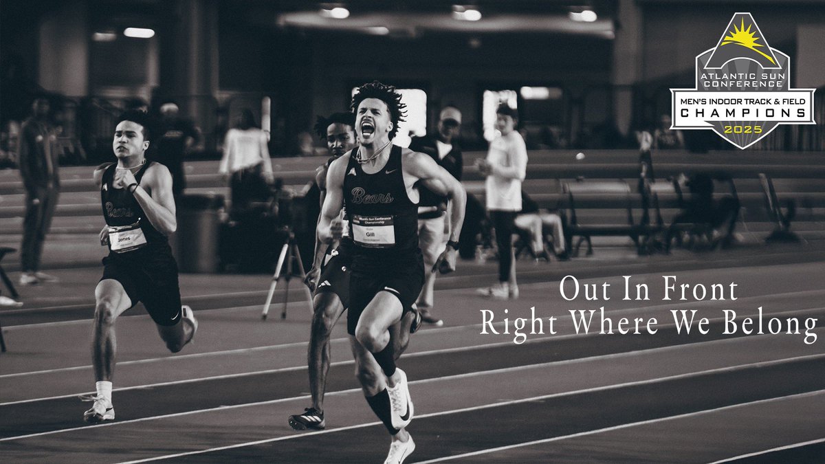 Your 2025 Atlantic Sun Men’s Indoor Track team champions!

#BearClawsUp