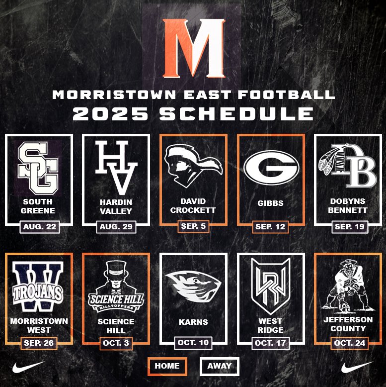 2025 Morristown East Football. Go Canes!