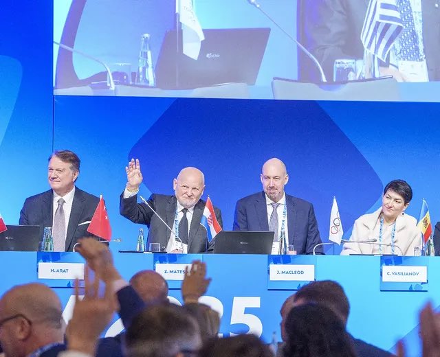 We congratulate Mr. Spyros Capralos on his re-election as President of the European Olympic Committees (EOC) for the 2025-2028 term. We also extend our best wishes to the newly elected Executive Committee, including Mr. Hasan Arat, TOC Vice President, who will serve as ExCo