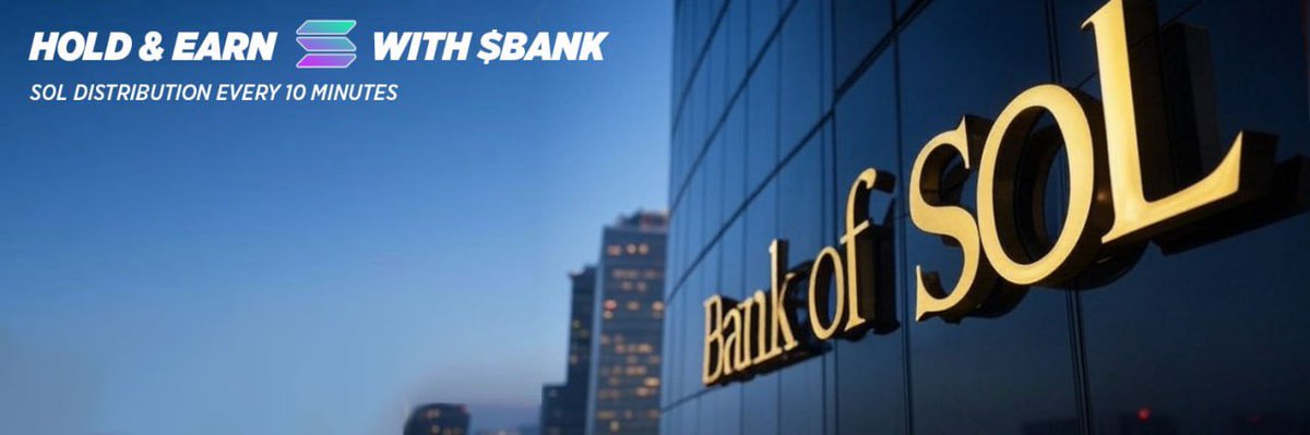 I think $bank could be a hidden gem, team looks good as theyre doing marketing, dex updated, rewards coming in every 10 min

Aped a bag

Good tech @Bank_of_SOL