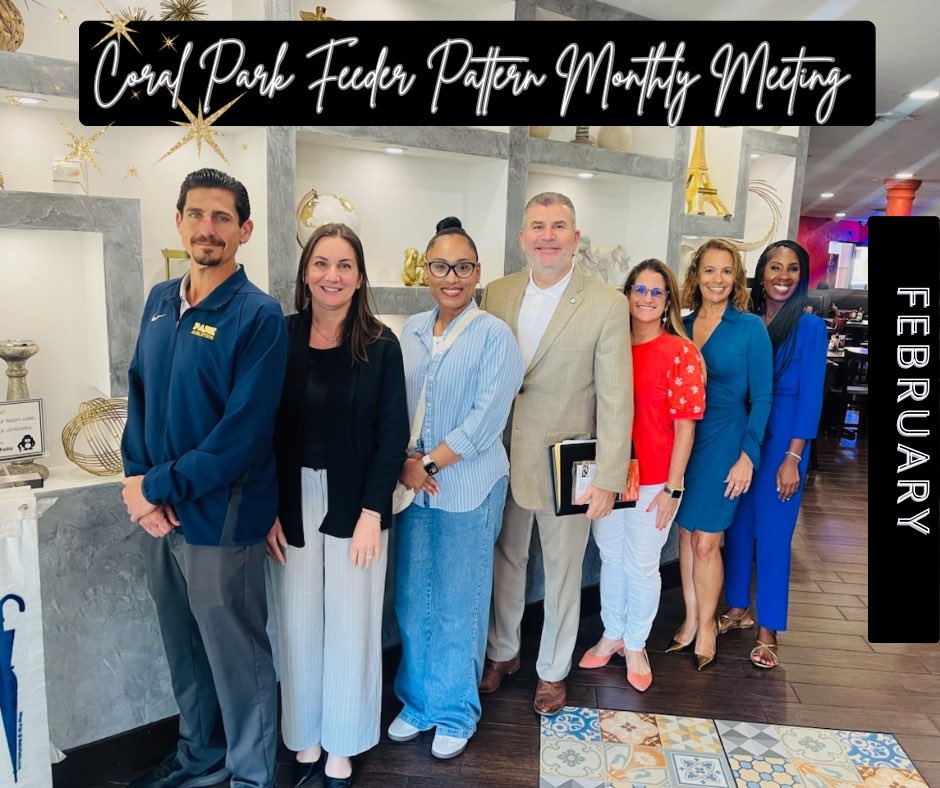 Our Principal, Ms. Olivera, alongside Principals from the Coral Park feeder pattern, at their monthly meeting with Central Region Director, Mr.Garcia. Strengthening collaboration and leadership for our schools! #Teamwork  <a href="/SuptDotres/">Jose L. Dotres, Ed.D.</a> <a href="/MDCPSCentral/">Central Region</a> <a href="/MsSwainCRO/">MsSwain_CRO</a> #YourBestChoiceMDCPS