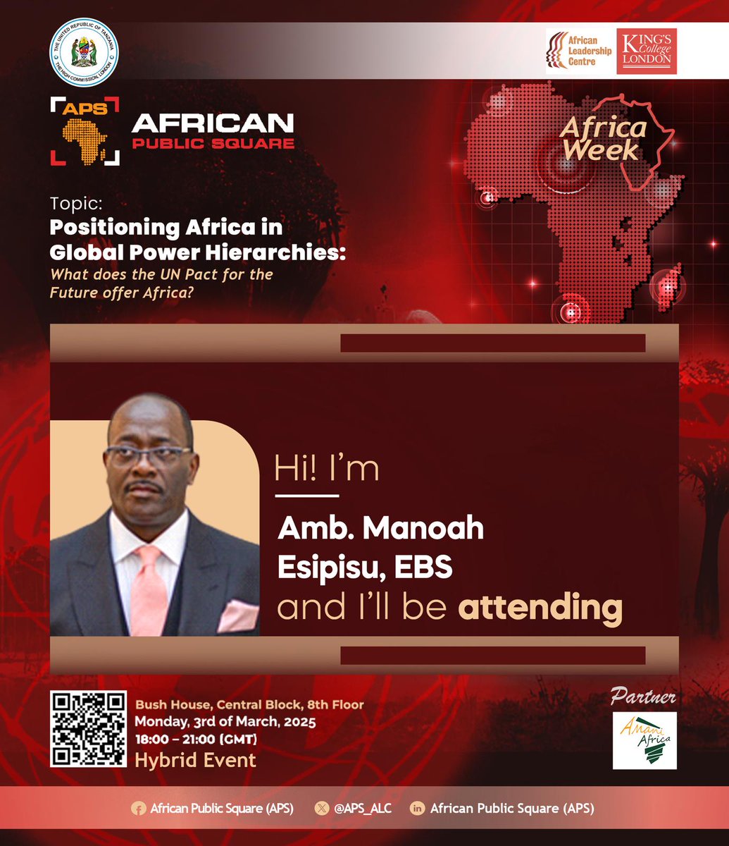 Amb. Manoah Esipisu EBS (@mesipisu) on Twitter photo Very important discussion in the context of a new global order threatening to run multilateralism out of town. Dr Naledi Pandor & my friend Tanzanian HC <a href="/MbelwaK/">mbelwa Kairuki</a> are also speaking at this second African Public Square Open Debate at King’s College London. <a href="/AmbMKimani/">Martin Kimani</a> <a href="/DavidLammy/">David Lammy</a> Very important discussion in the context of a new global order threatening to run multilateralism out of town. Dr Naledi Pandor & my friend Tanzanian HC <a href="/MbelwaK/">mbelwa Kairuki</a> are also speaking at this second African Public Square Open Debate at King’s College London. <a href="/AmbMKimani/">Martin Kimani</a> <a href="/DavidLammy/">David Lammy</a>