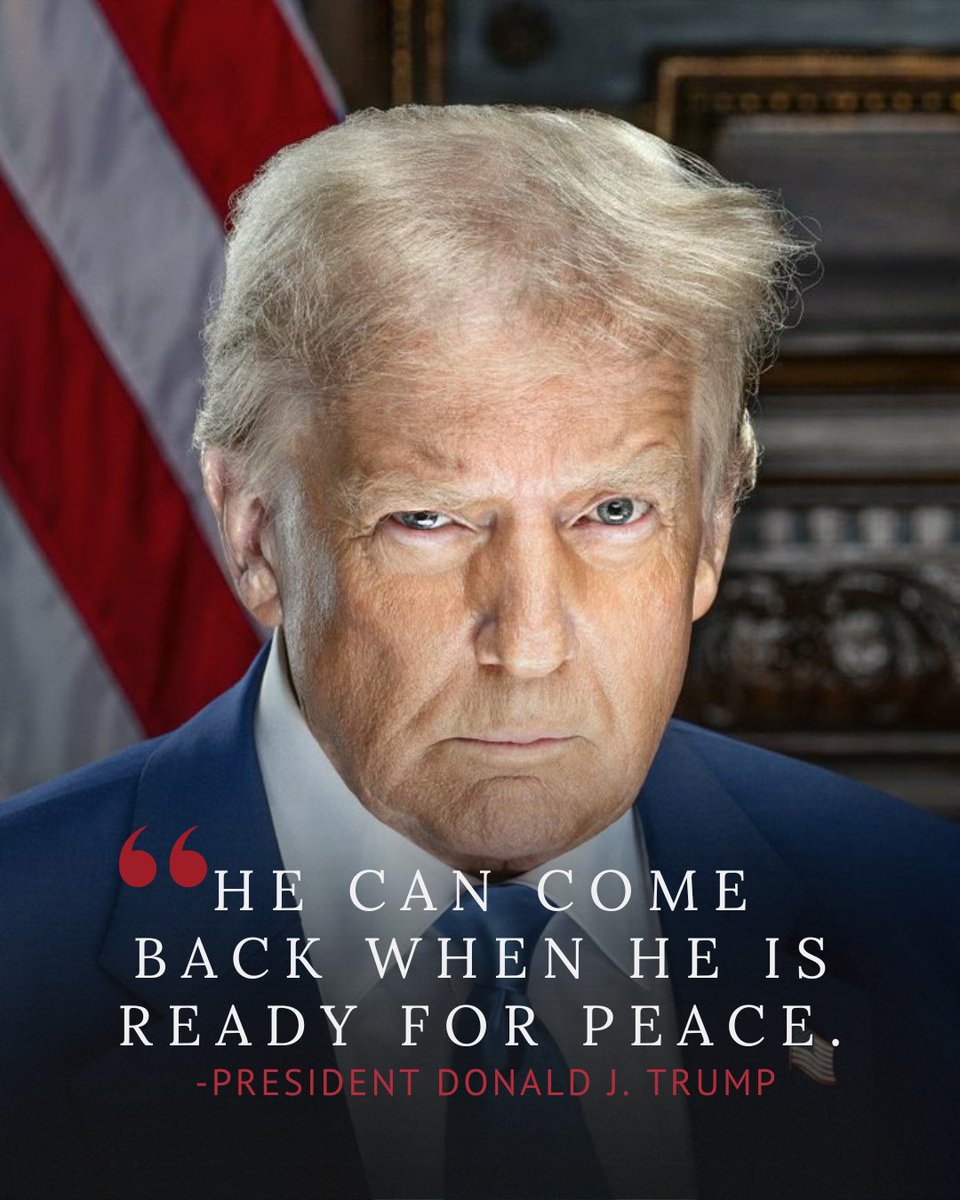 GOP's tweet image. “He can come back when he is ready for peace”