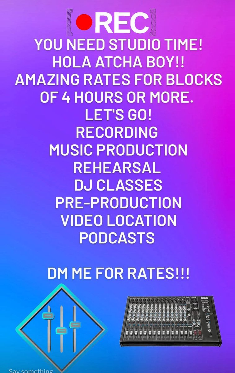 Booking studio Time!! Great rates!! Downtown LA!! DM for rates and booking info! #studiosession #studiotime #elproduktomusic #davidrolas #davejams