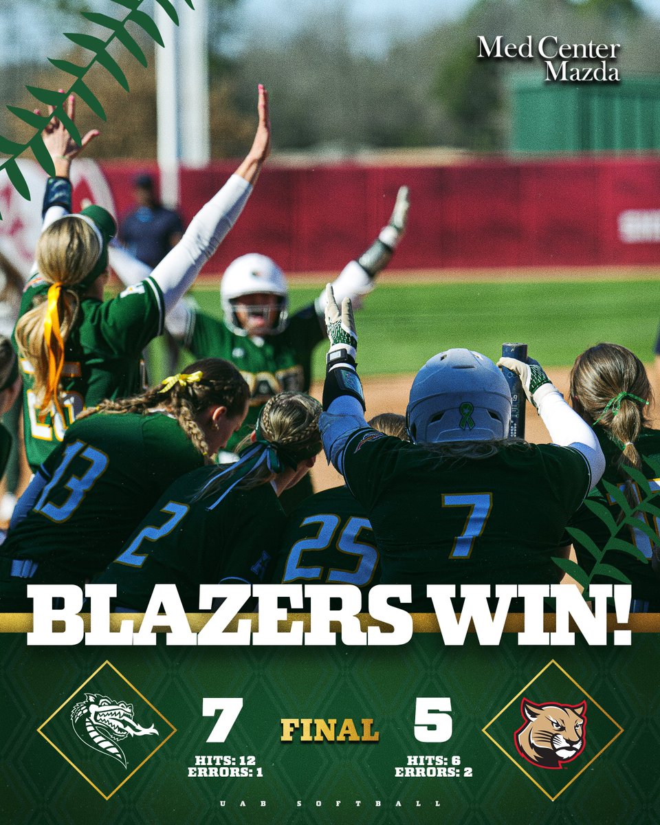 BLAZERS WIN🐉

Next game against Alabama will start at 4:00 p.m.