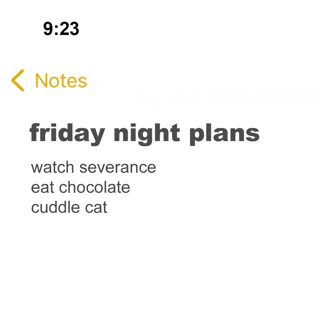 Can't reschedule these important plans again, SMH. 🤦 What're y'all getting up to this Friday night?
