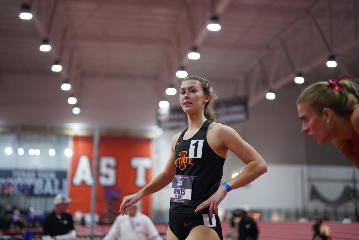 CycloneTrackXC's tweet photo. Big Q. 

Bella Heikes puts up a Q finishing second in her mile heat with 4:41.37 to qualify for tomorrow’s final!

#CycloneSZN https://t.co/9ZLDflTCeA