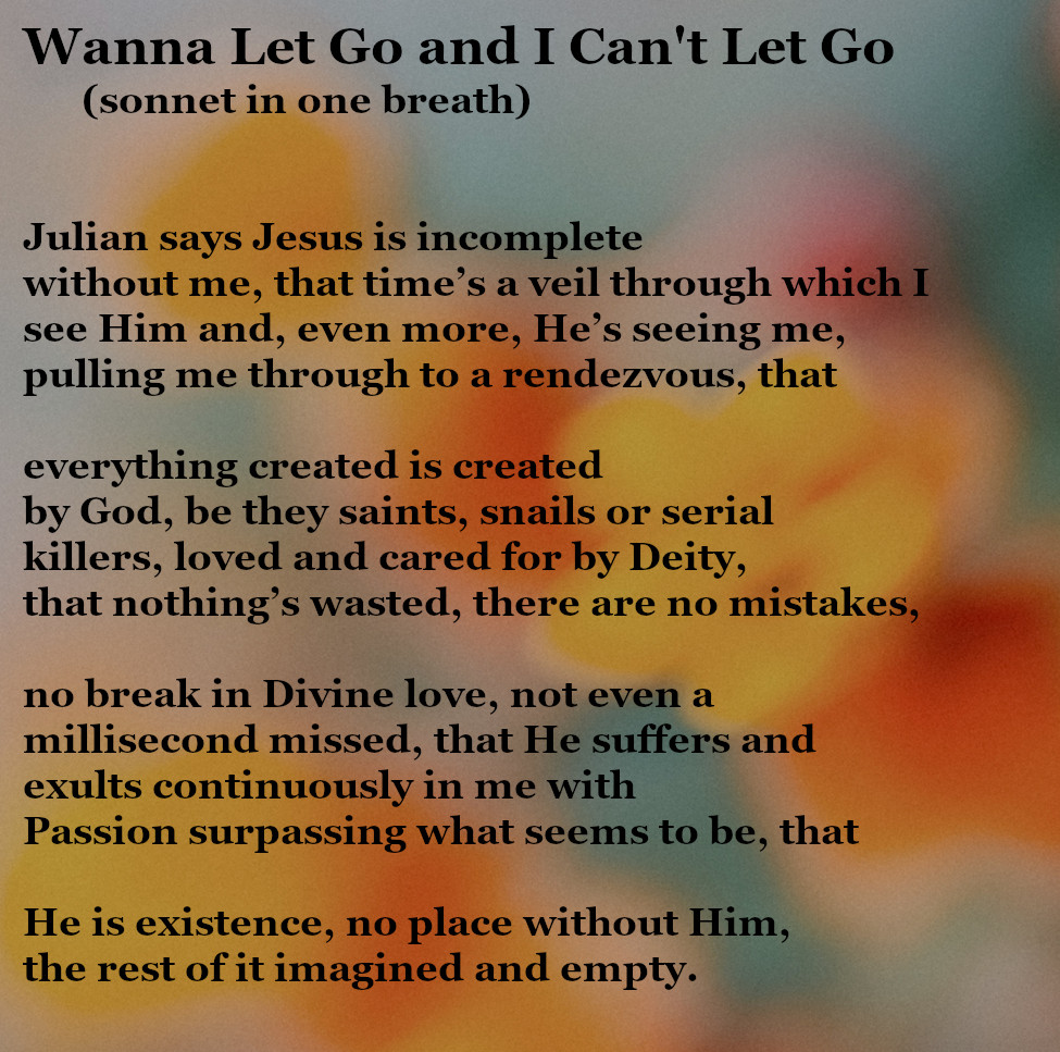 nfinitethinking's tweet image. Poem-Mike Wilson, photo- Geronimo Giqueaux, appeared in All Shall Be Well: Poems for Julian of Norwich
#mikewilsonauthor   #julian #christian #divinity