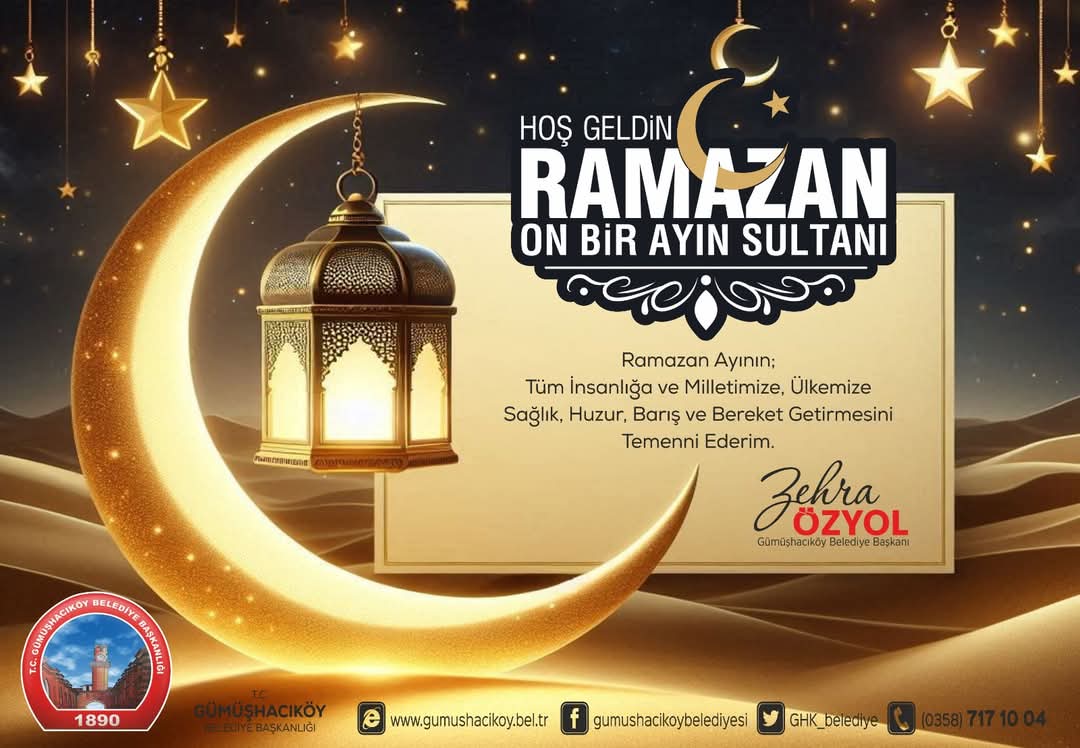 Hoş Geldin Ramazan🌙✨

Ramazan Ayı’nın tüm vatandaşlarımıza sağlık, huzur ve bereket getirmesini diliyoruz.