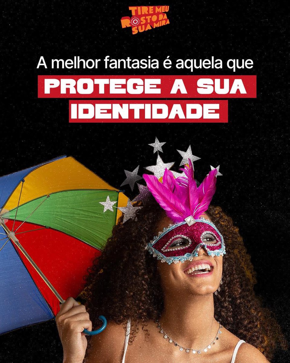 🎭 No meio da folia, onde a alegria e a liberdade estão no ar, é fácil esquecer a ameaça que as tecnologias de reconhecimento facial representam! 

Escolha a liberdade de ser anônimo, pois mais do que esconder a identidade de um personagem, você estará protegendo a sua própria.