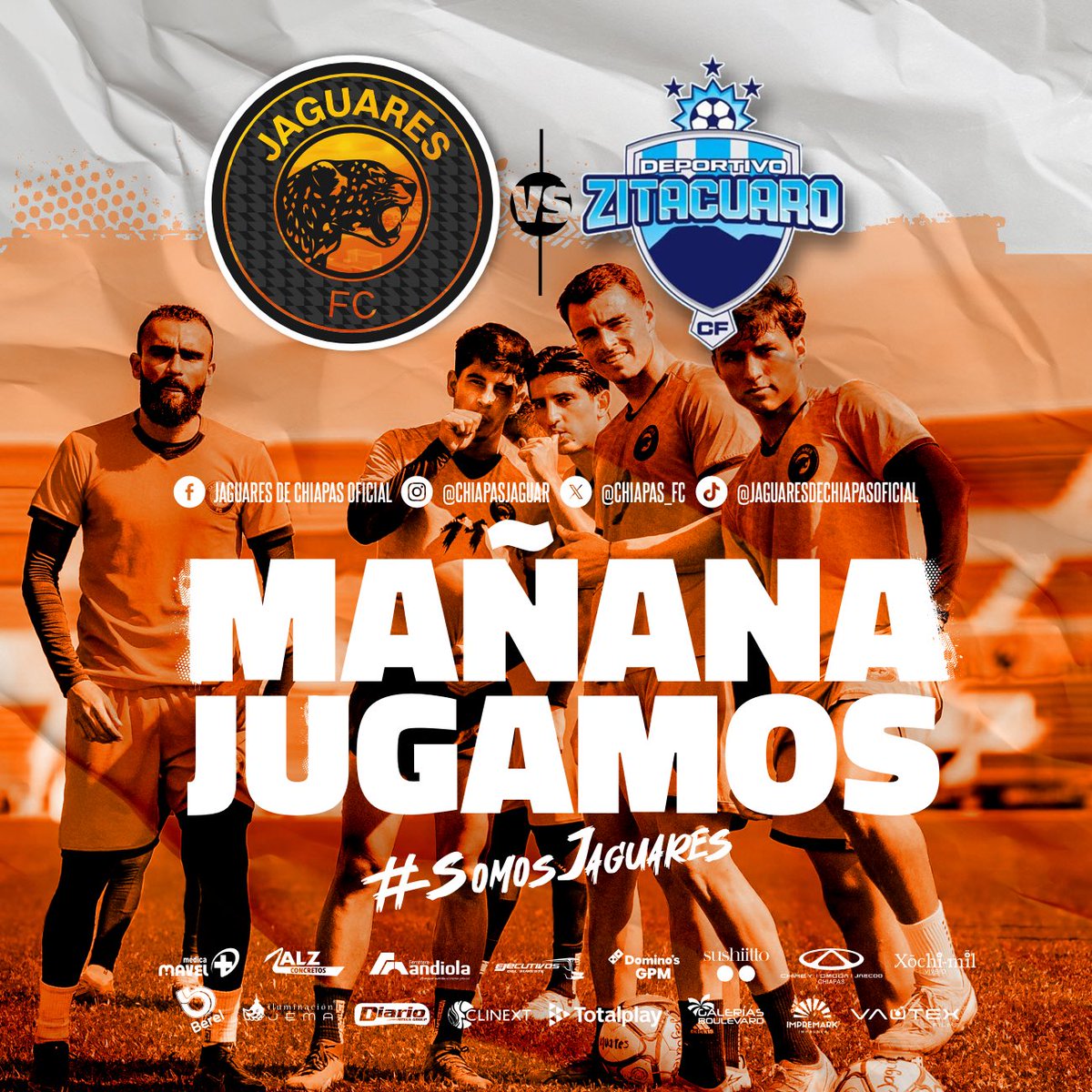 MAÑANA RUGE EL ZOQUE🔥⚽️

Jugamos en casa y queremos sentir el apoyo de todos ustedes. 🏟️🌟

Hagamos vibrar el VMR juntos equipo y afición 🧡