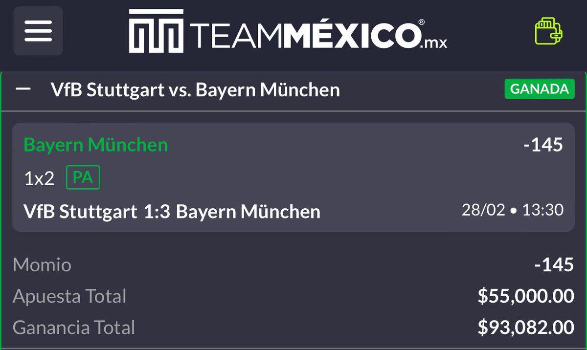 hugowx_'s tweet photo. GANAMOS EL PASO 2 DEL RETO $1,600 a $100,000 FIN DE SEMANA🪜🍿

PASO 1️⃣ NCAAB ✅
PASO 2️⃣ BAYERN ✅

EL ANTERIOR FIN LLEGAMOS A 28,000 EL RETO, ESTE FIN QUIERO SEA MEJOR 💸

¿QUIENES ME ESTÁN SIGUIENDO? REPÓRTENSE PARA SABER SI SIGO ESTE RETO O YA HASTA AQUÍ LO DEJAMOS https://t.co/z7mSdhFNDp