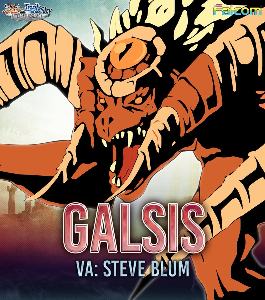 refint/games (@refintg) on Twitter photo An ancient terror awakens!
Steve Blum (<a href="/blumspew/">Steve Blum</a>) takes on the role of Galsis, the Dragon King, in Ys vs. Trails in the Sky: Alternative Saga!
A being of unstoppable destruction, returning stronger with every defeat.
Will history repeat itself or can destiny be defied? An ancient terror awakens!
Steve Blum (<a href="/blumspew/">Steve Blum</a>) takes on the role of Galsis, the Dragon King, in Ys vs. Trails in the Sky: Alternative Saga!
A being of unstoppable destruction, returning stronger with every defeat.
Will history repeat itself or can destiny be defied?