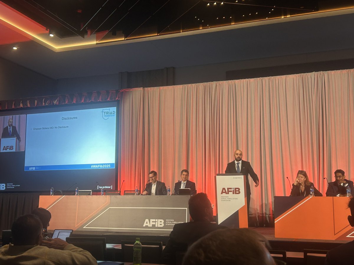 Hadi Younes, MD (@hadiiyounes) on Twitter photo Great presentation by my colleague and friend <a href="/BidaouiGhassan/">Ghassan Bidaoui</a> explaining the interplay between sleep apnea and AF at #WAFIB2025 <a href="/nmarrouche/">Nassir Marrouche</a> <a href="/TulaneTriad/">TulaneTRIAD</a> Great presentation by my colleague and friend <a href="/BidaouiGhassan/">Ghassan Bidaoui</a> explaining the interplay between sleep apnea and AF at #WAFIB2025 <a href="/nmarrouche/">Nassir Marrouche</a> <a href="/TulaneTriad/">TulaneTRIAD</a>