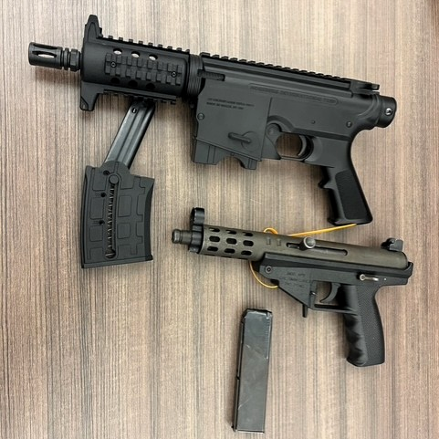These two guns were seized from a vehicle that eluded East Precinct and FIT officers near NE 118th Ave and NE Glisan St last night. We're investigating to see if they were used in any shootings.