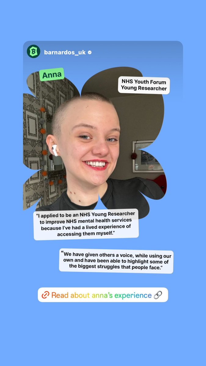 📢 Here one of our current NHS Young Researcher’s in the forum, shares her journey and experience of how she has found helping to shape the future of the NHS. 👉 Read here: barnardos.org.uk/blog/annas-exp… 🔗