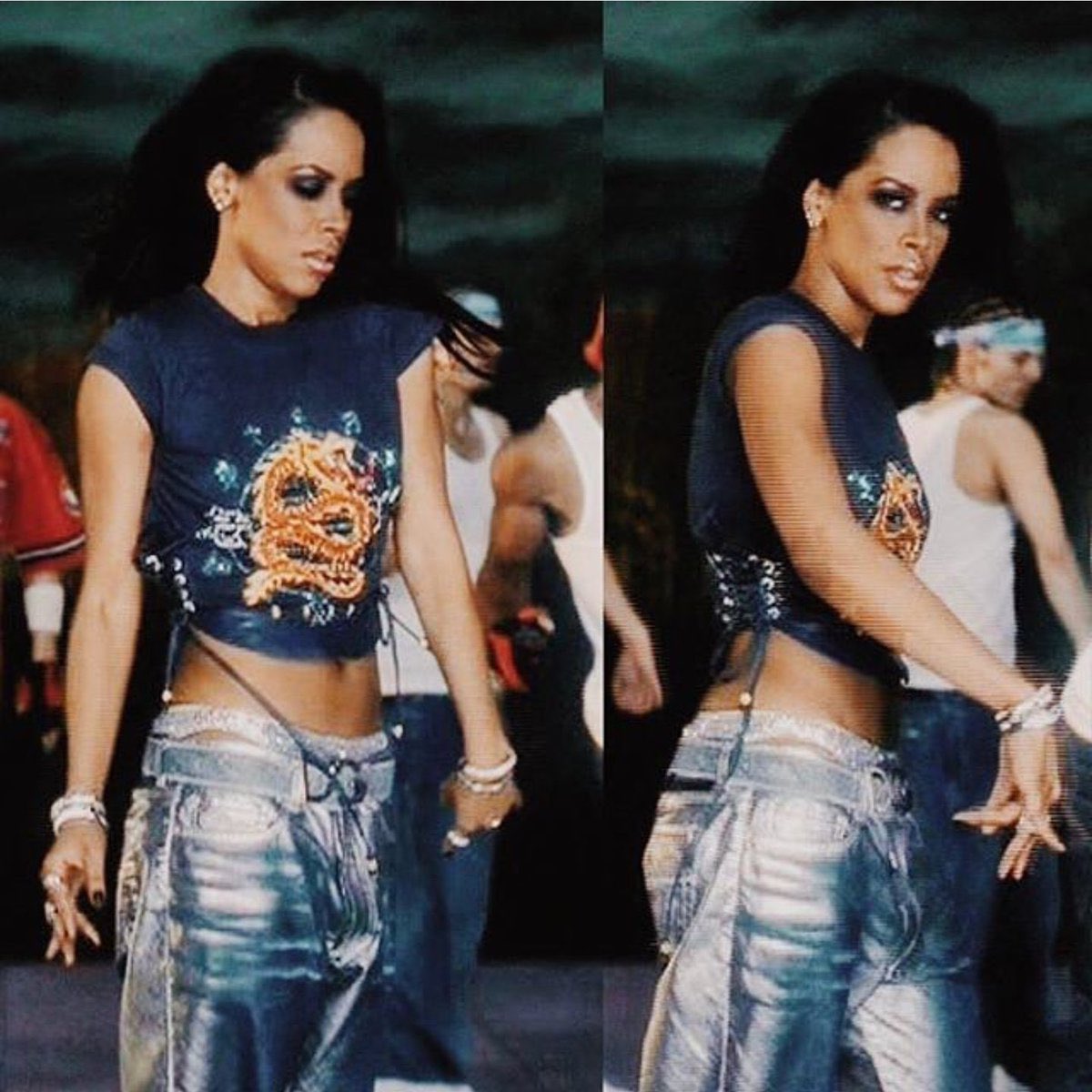Milancdior's tweet photo. @lsodesigns Babygirl Aaliyah wearing @lsodesigns head to toe twice in her “We Need A Resolution” Music Video https://t.co/rdkl5SEUJC