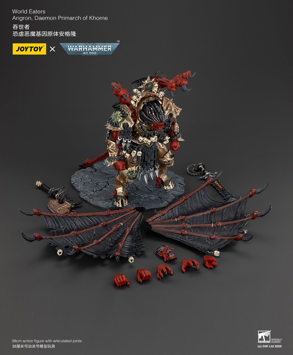 Joytoy_official's tweet photo. World Eaters
Angron, Daemon Primarch of Khorne
#warhammer40k #warhammercommunity #warhammer #joytoy #toyphotography #toy #toyphoto #actionfigure #actionfigures #joytoyactionfigures https://t.co/ilihynk9uA